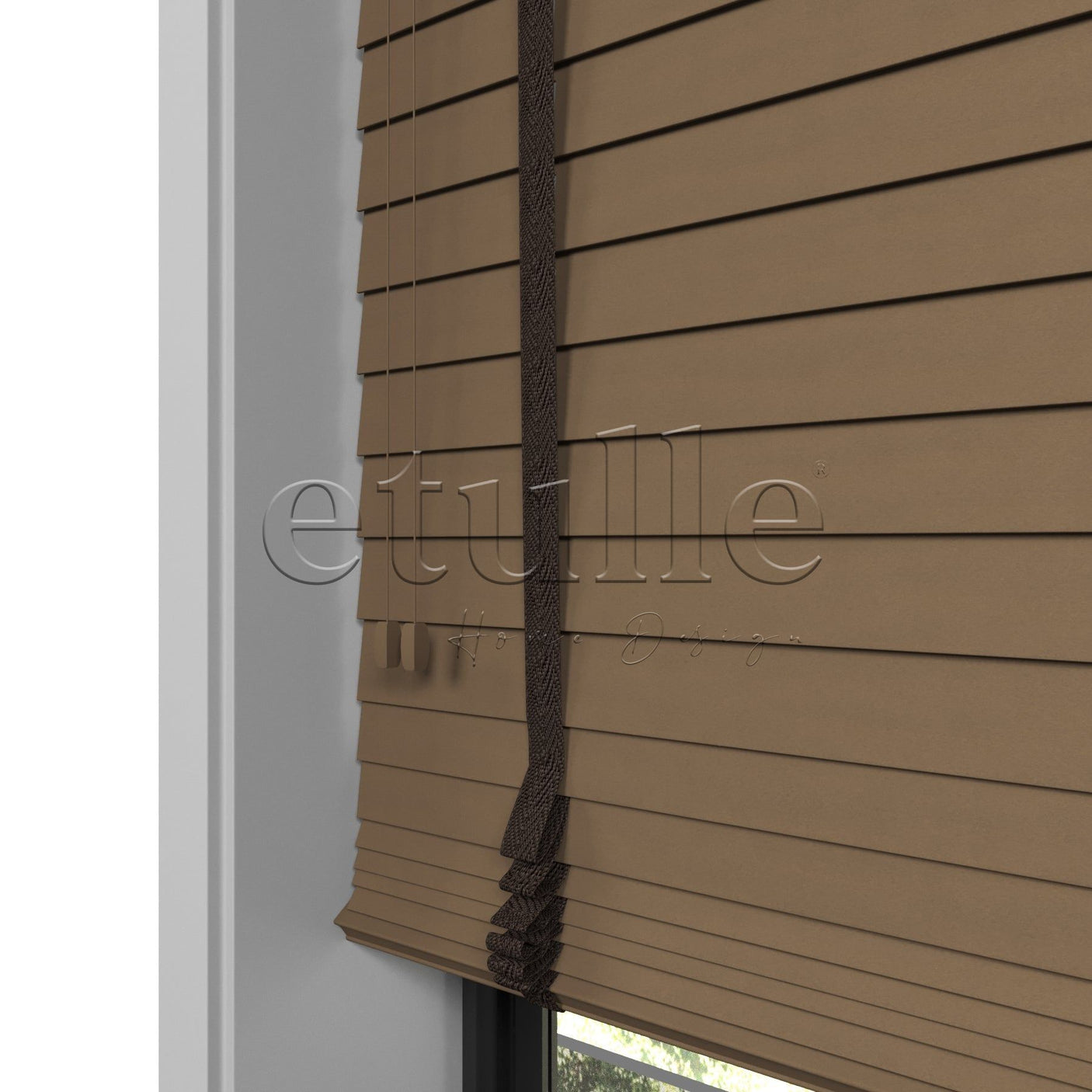 50 MM Truwood Meşe Rengi Ahşap Jaluzi