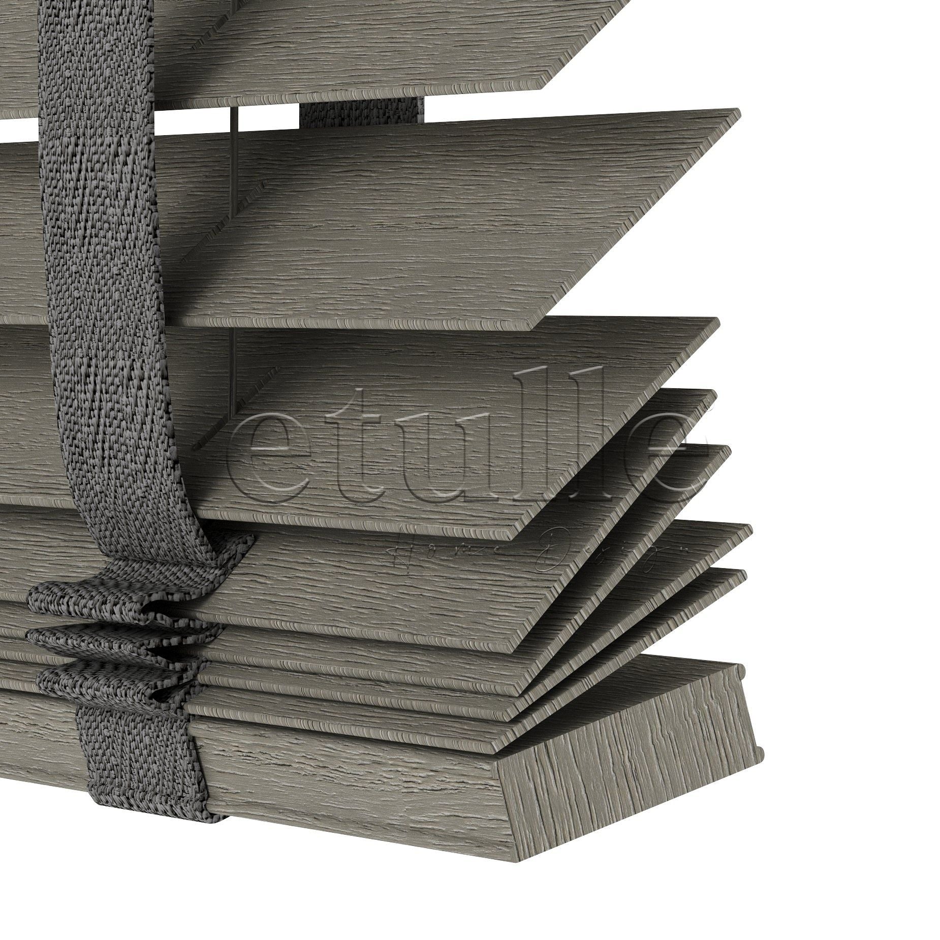50 MM Meriwood Füme Ahşap Jaluzi