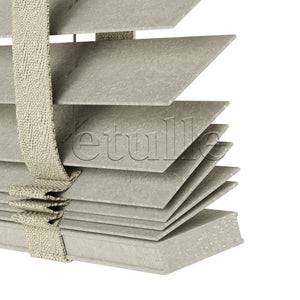 50 MM Truwood Koyu Krem Kabartma Ahşap Jaluzi