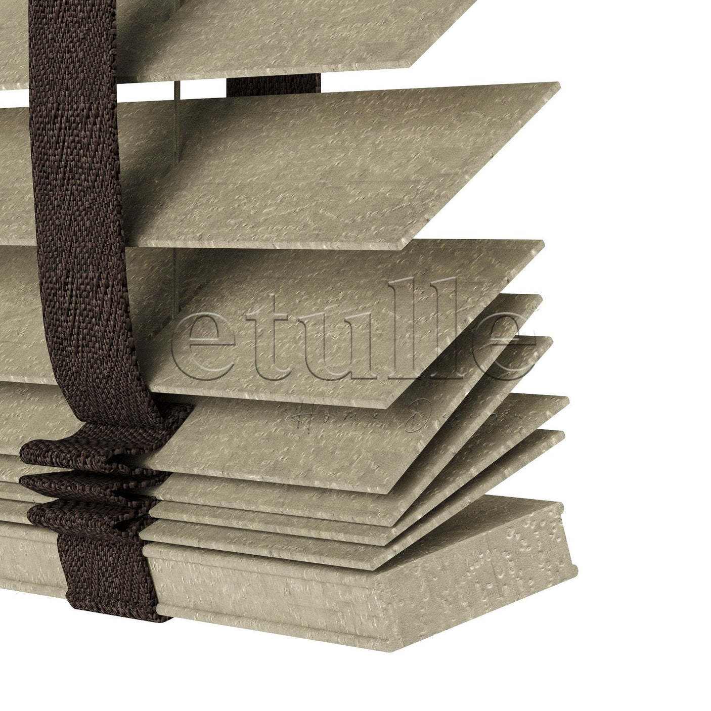 50 MM Truwood Naturel Kabartma Ahşap Jaluzi