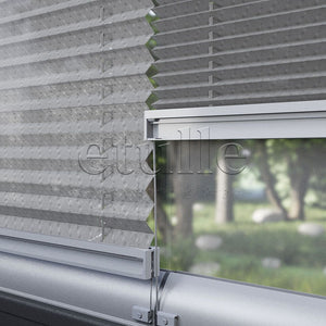 16 MM Desenli Touch Gri Plise Perde
