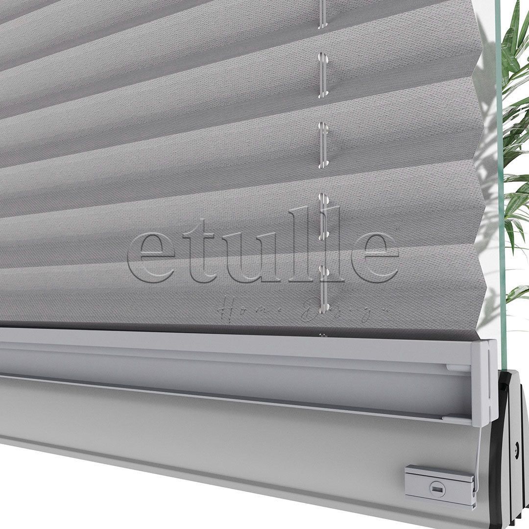 16 MM Dimout Yarı Karartma Gri Plise Perde