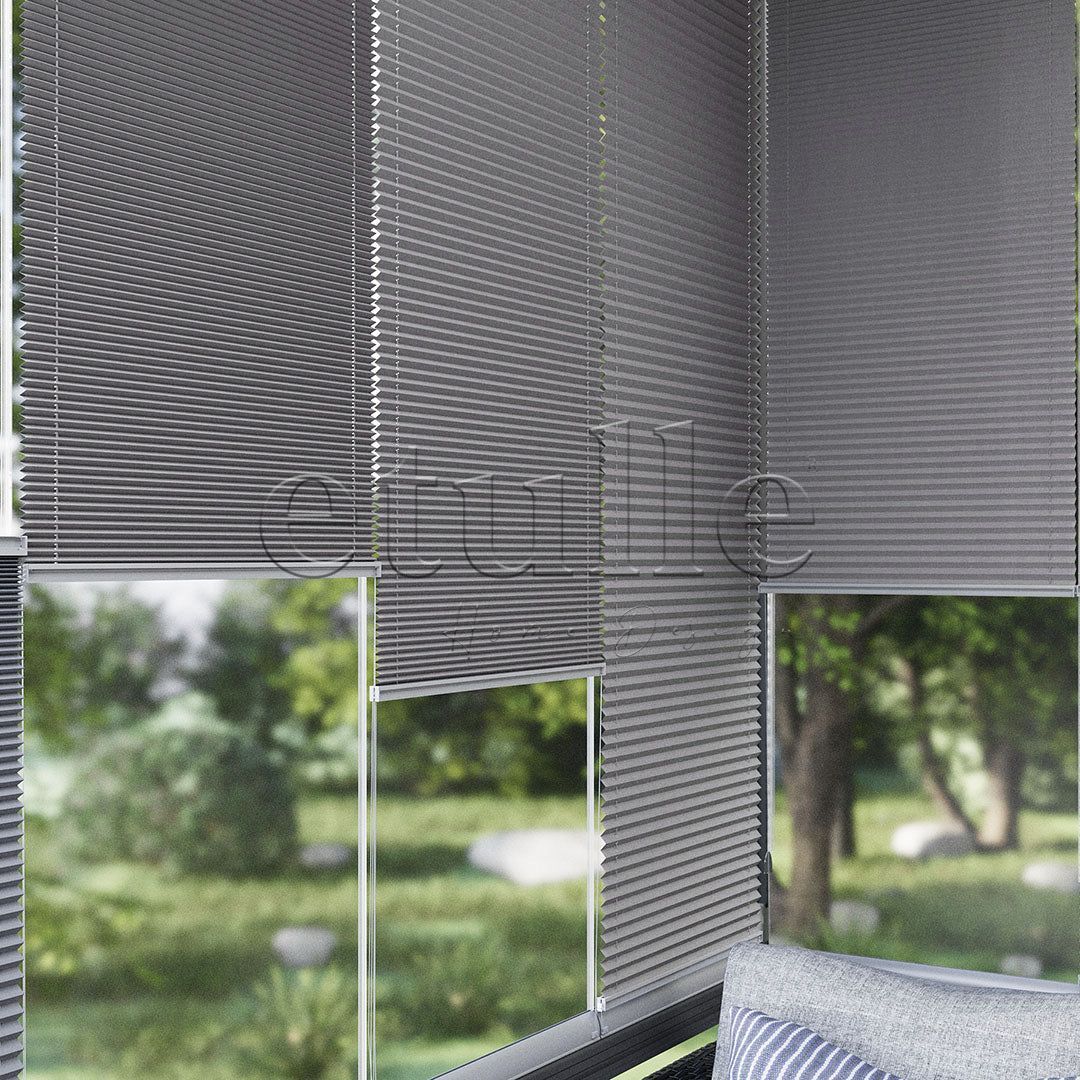 16 MM Dimout Yarı Karartma Gri Plise Perde