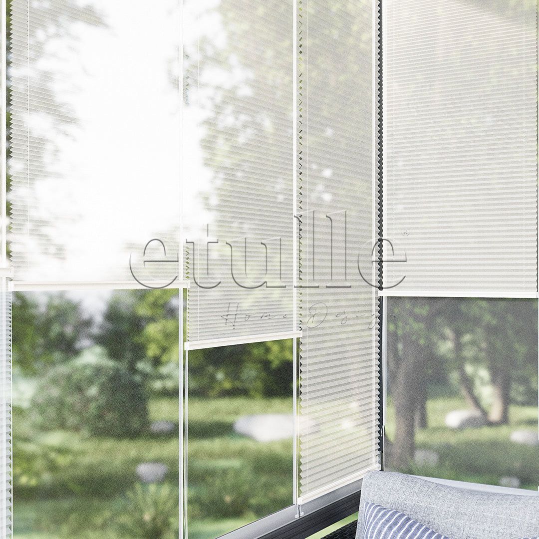 16 MM Tulle Ekru Tül Plise Perde
