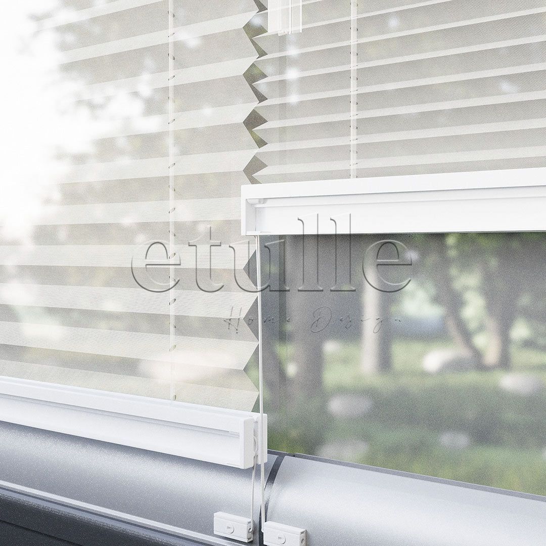 16 MM Tulle Ekru Tül Plise Perde