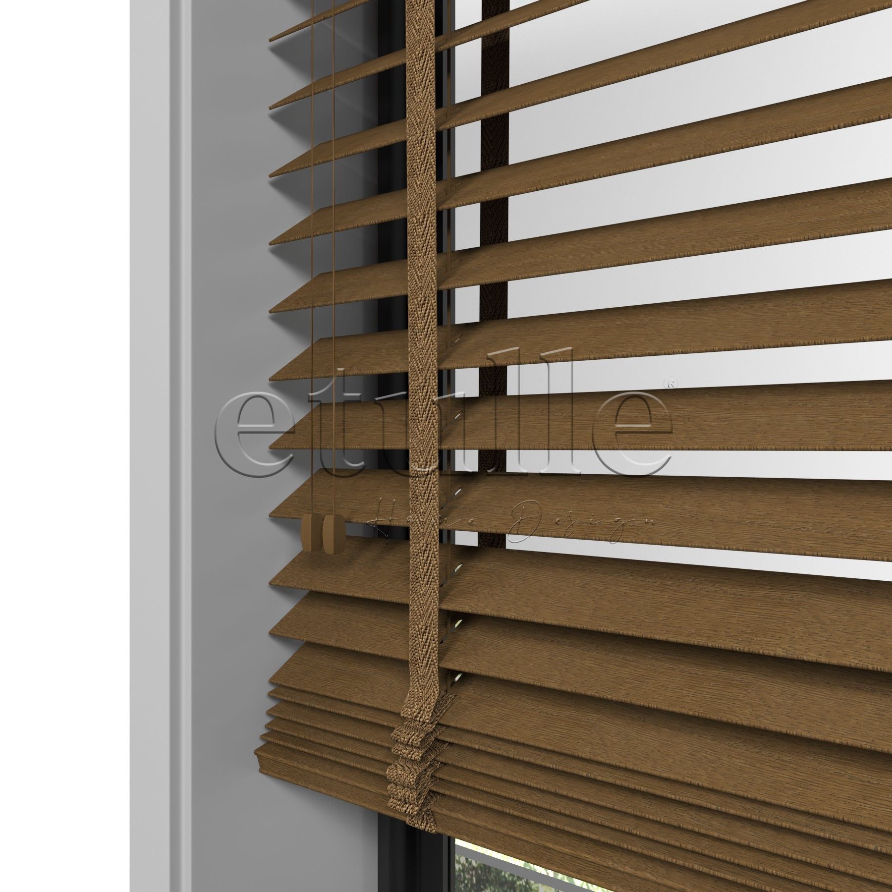 50 MM Meriwood Ceviz Ahşap Jaluzi