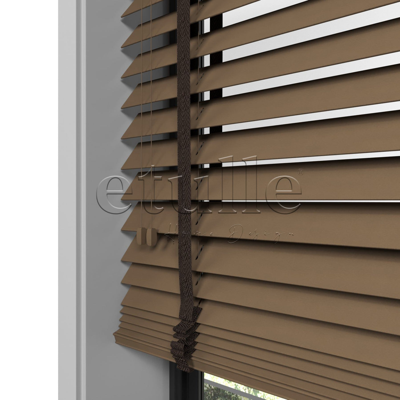 50 MM Truwood Meşe Rengi Ahşap Jaluzi