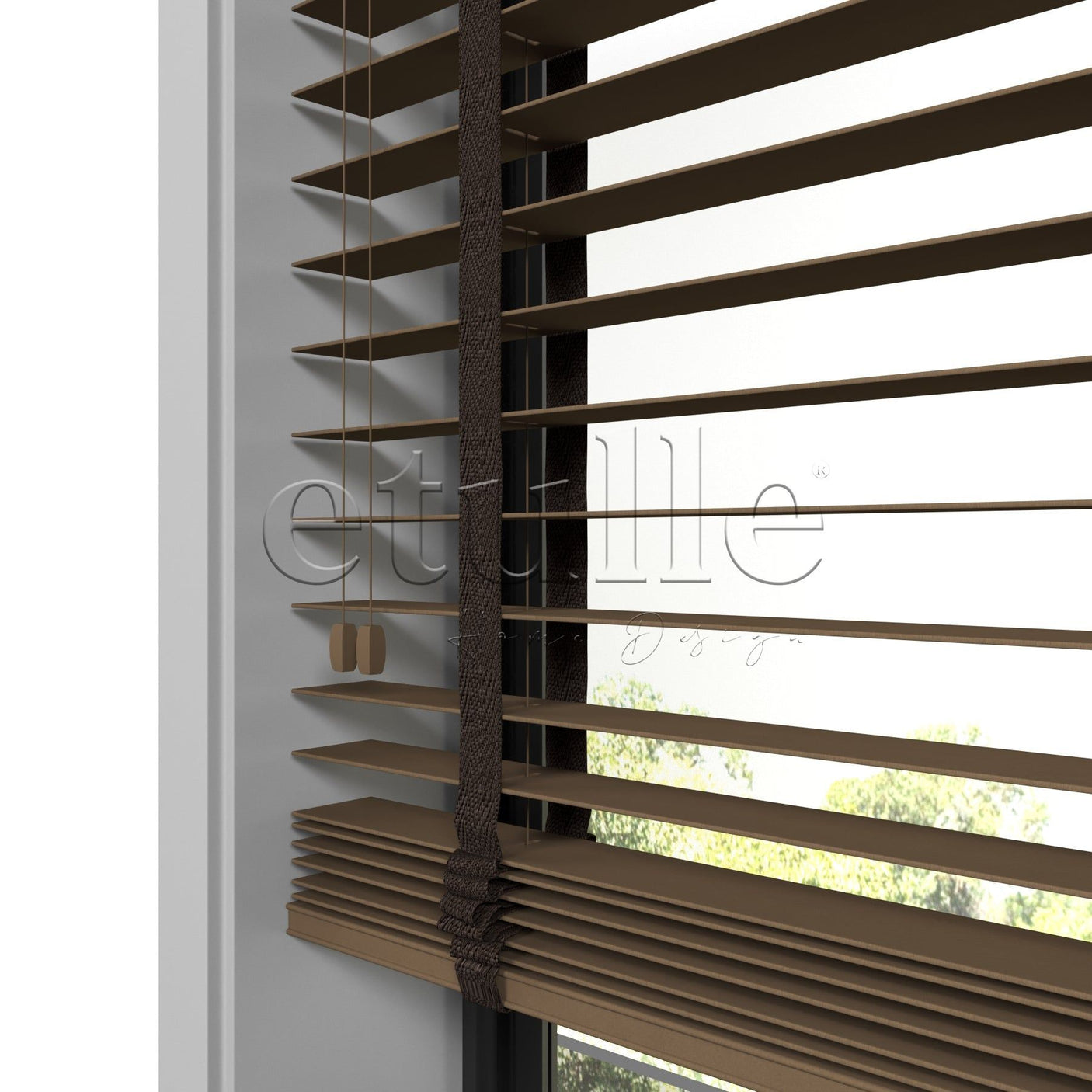 50 MM Truwood Meşe Rengi Ahşap Jaluzi