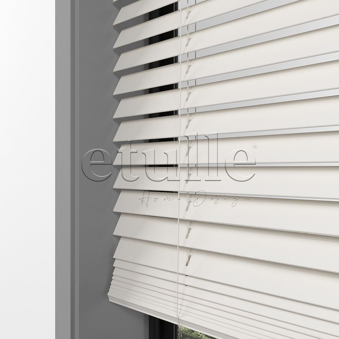 25 MM BASSWOOD Krem Ahşap Jaluzi