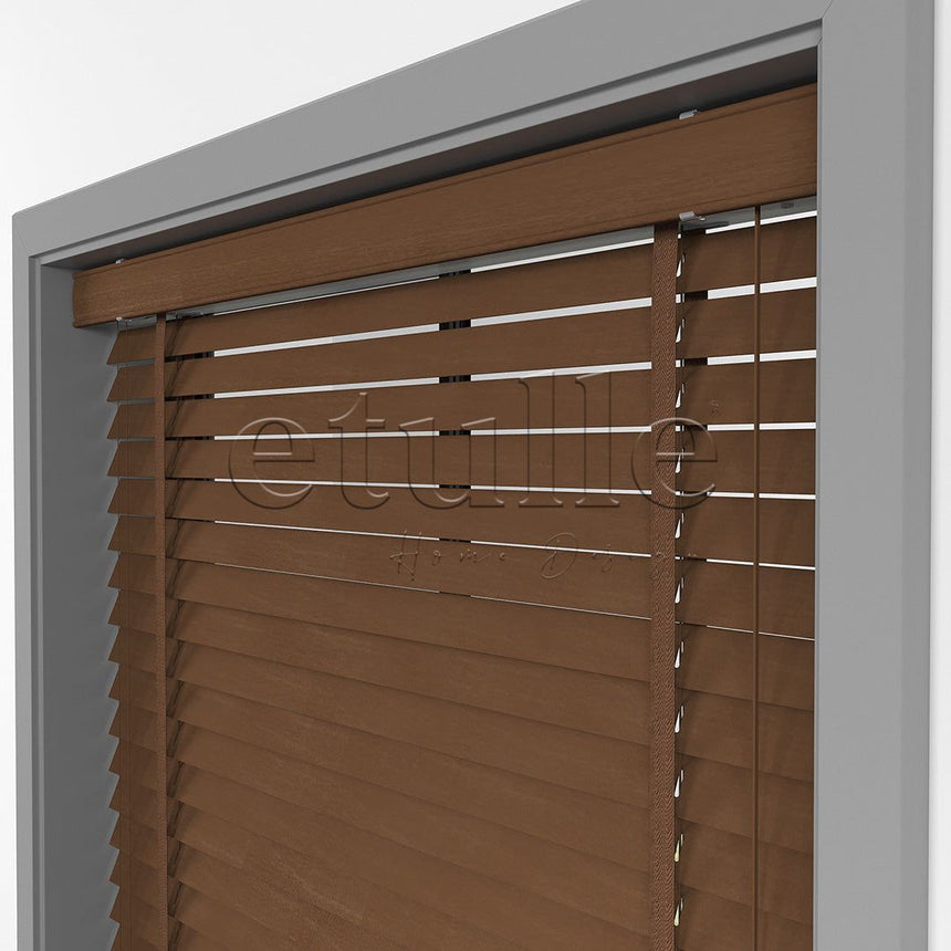 35 MM BASSWOOD Cherry Ahşap Jaluzi