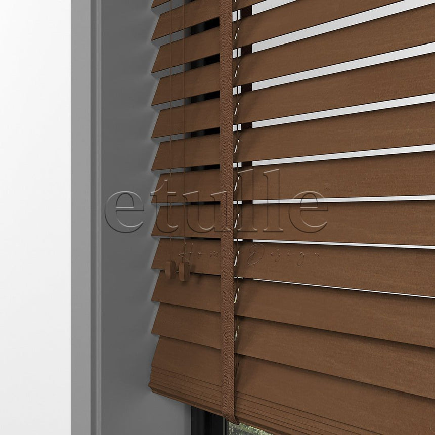 35 MM BASSWOOD Cherry Ahşap Jaluzi