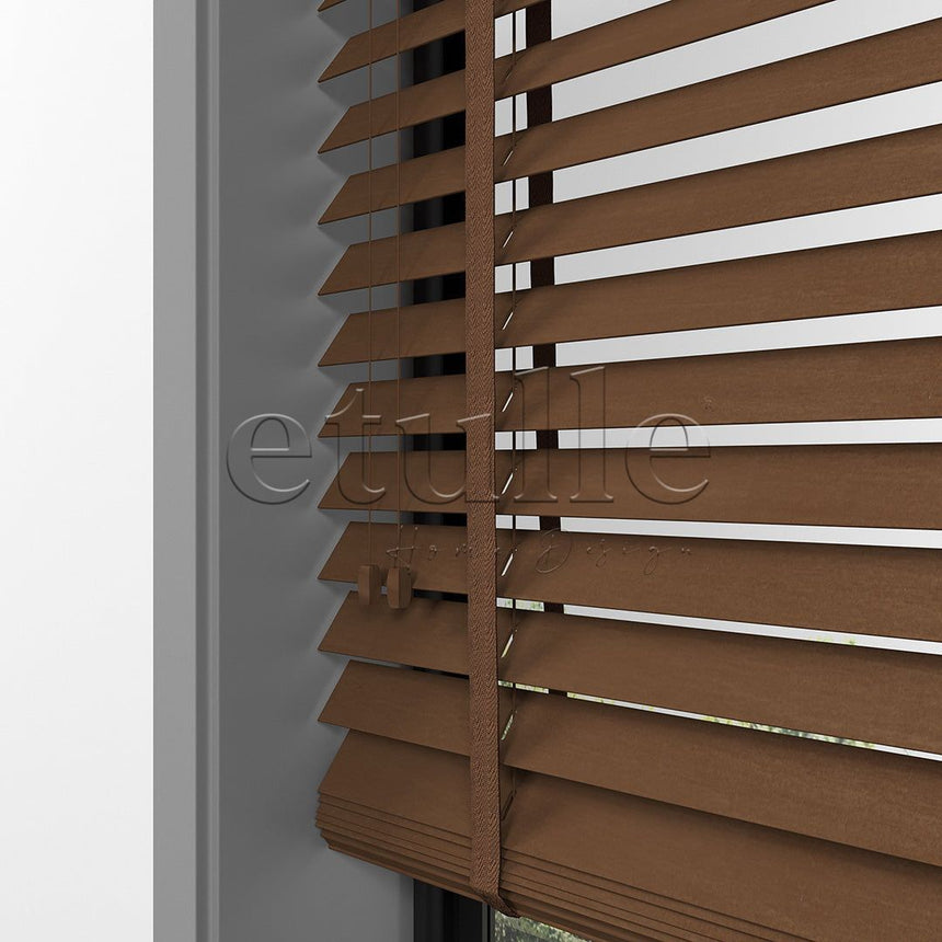 35 MM BASSWOOD Cherry Ahşap Jaluzi