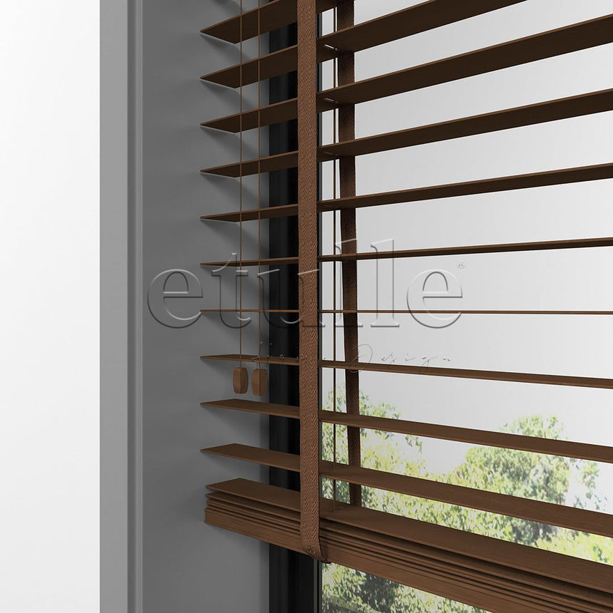 35 MM BASSWOOD Cherry Ahşap Jaluzi