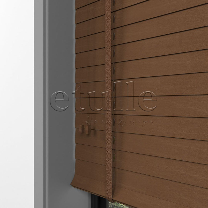 35 MM BASSWOOD Cherry Ahşap Jaluzi