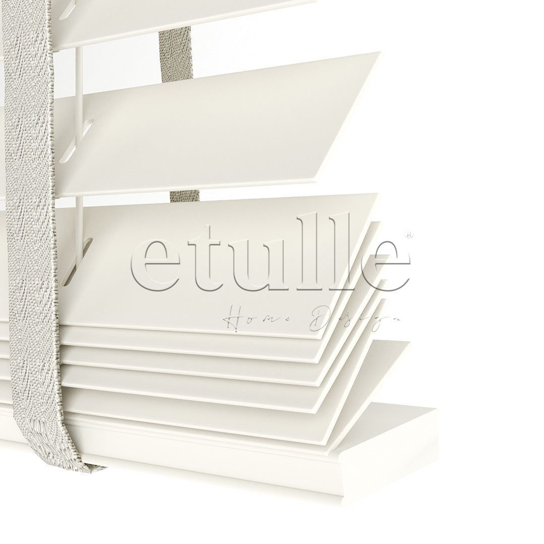 35 MM BASSWOOD Krem Ahşap Jaluzi