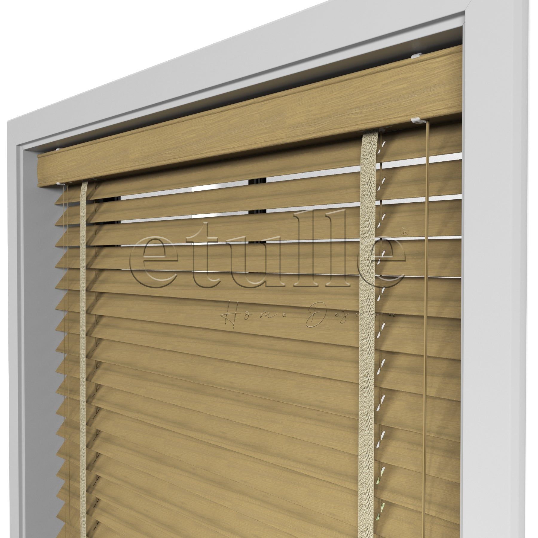 50 MM Meriwood Meşe Desenli Ahşap Jaluzi