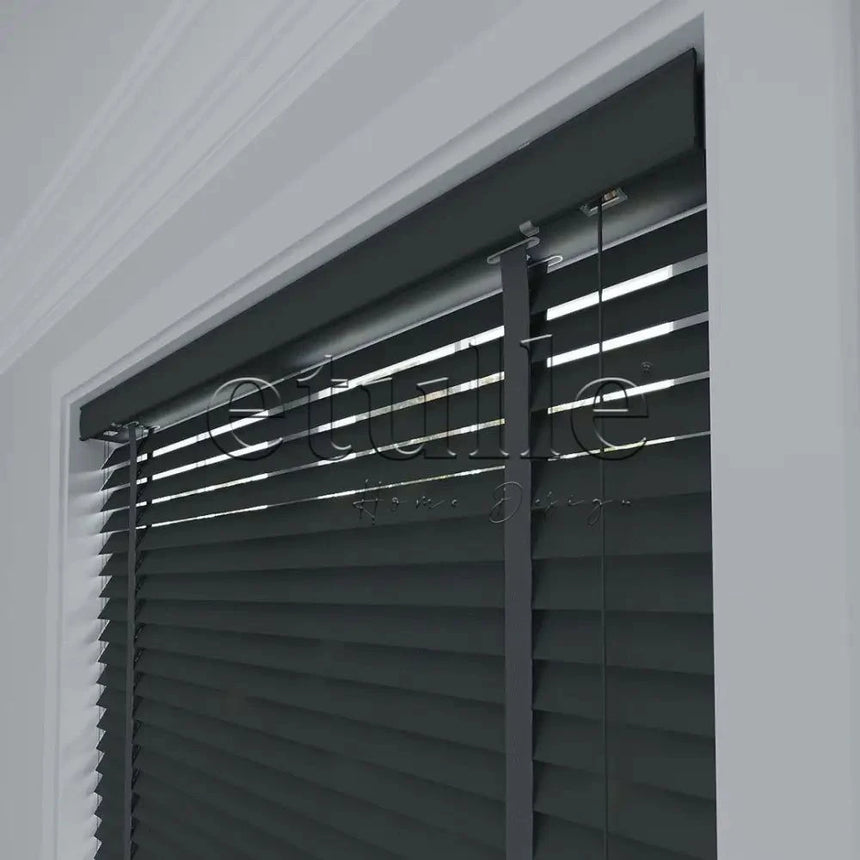 50 Mm Polywood Açık Antrasit Ahşap Jaluzi