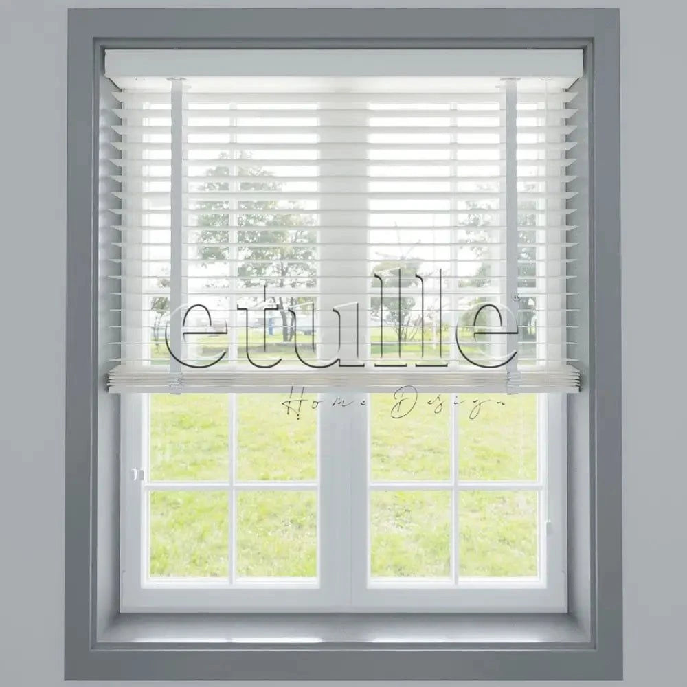 50 Mm Polywood Beyaz Ahşap Jaluzi
