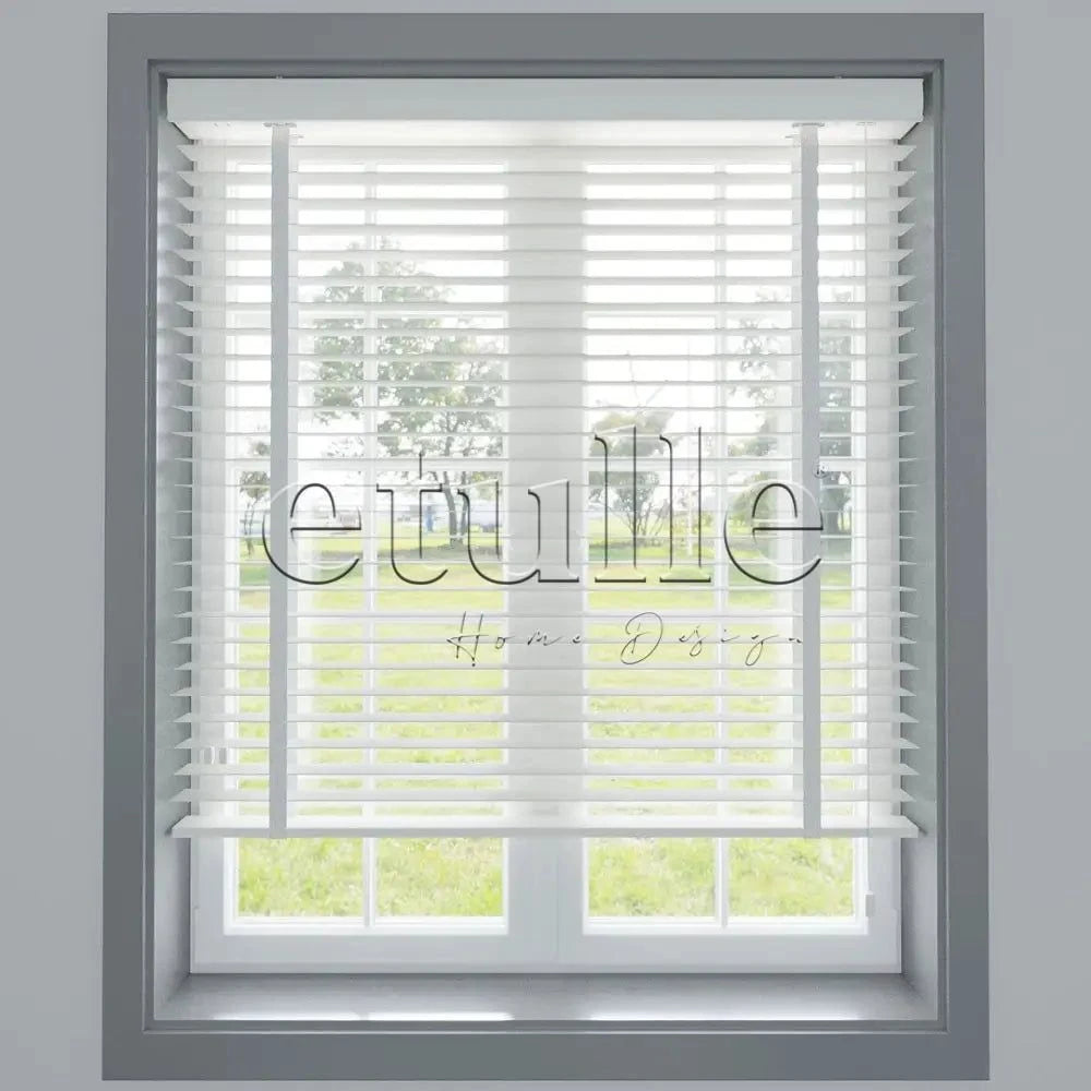 50 Mm Polywood Beyaz Ahşap Jaluzi