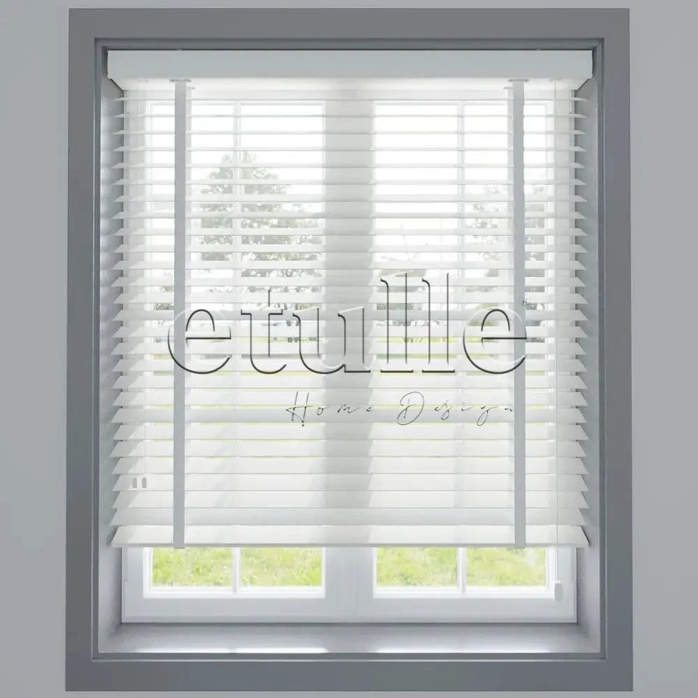 50 Mm Polywood Beyaz Ahşap Jaluzi