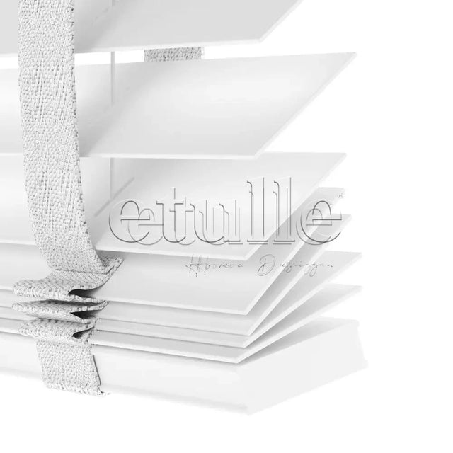 50 Mm Polywood Beyaz Ahşap Jaluzi