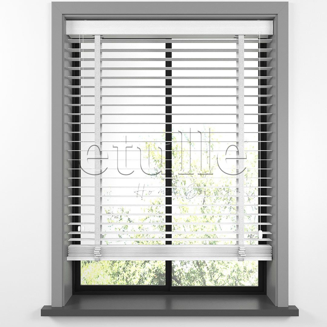 50 MM BASSWOOD Beyaz Ahşap Jaluzi