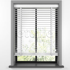 50 MM BASSWOOD Beyaz Ahşap Jaluzi