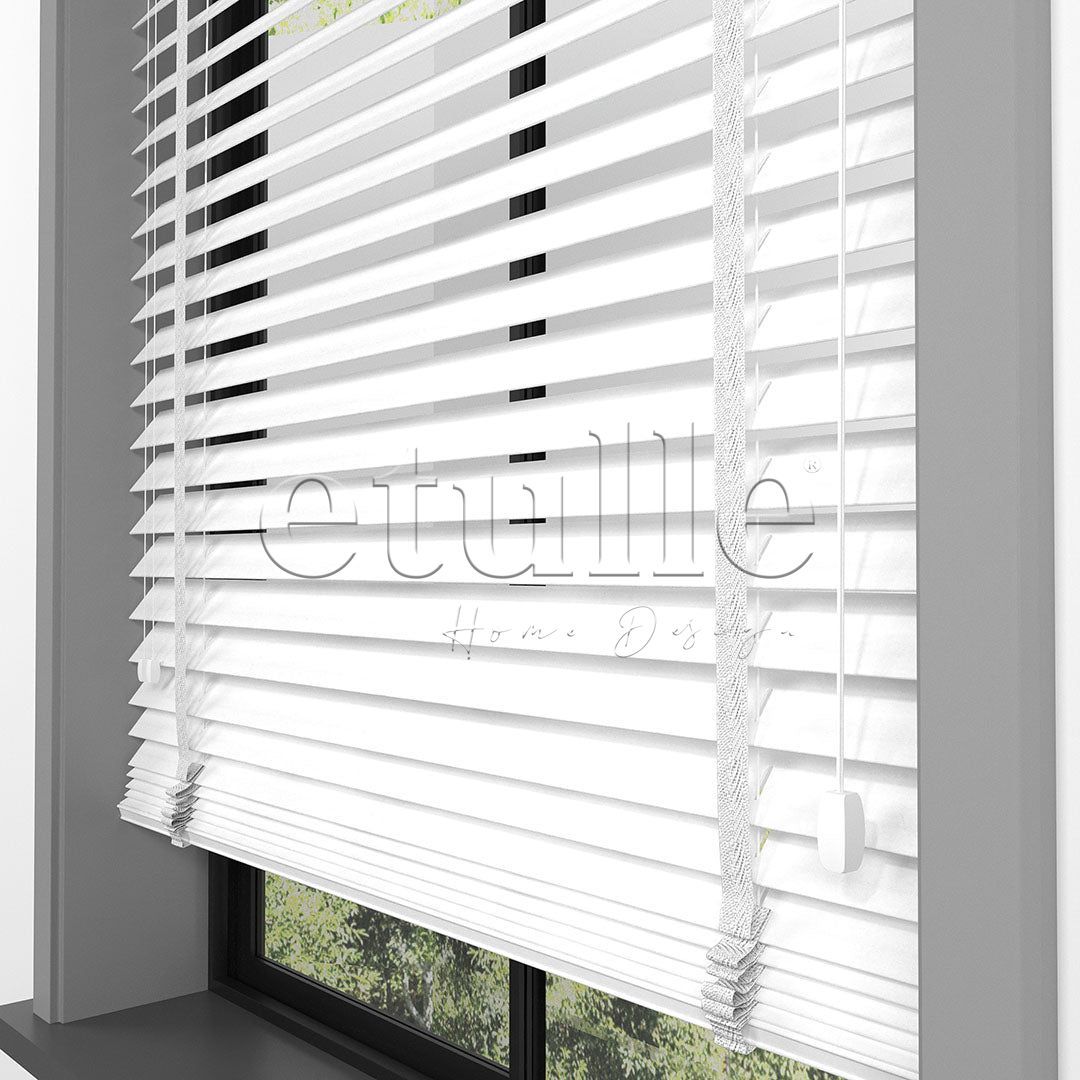 50 MM BASSWOOD Beyaz Ahşap Jaluzi