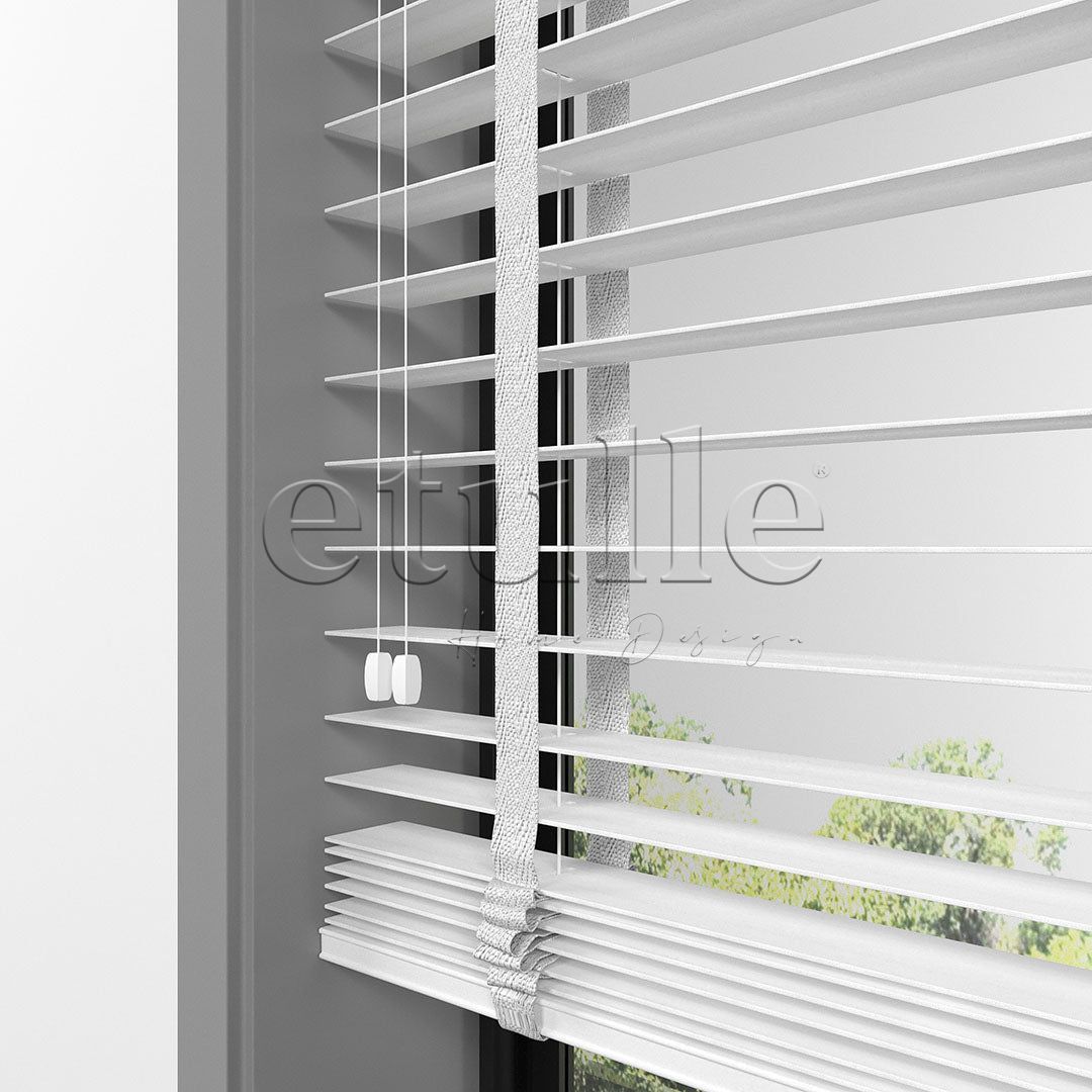 50 MM BASSWOOD Beyaz Ahşap Jaluzi