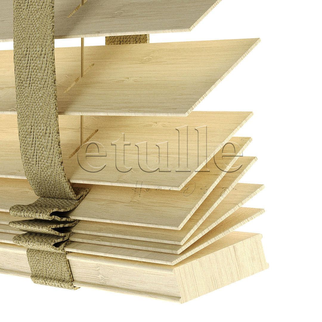 50 MM BAMBOO Light Oak Ahşap Jaluzi