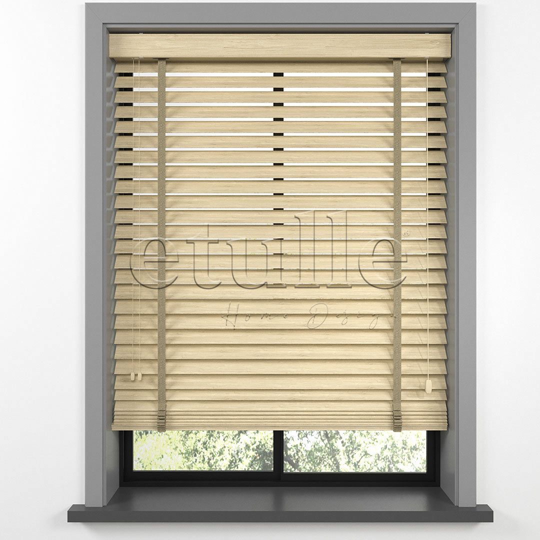 50 MM BAMBOO Light Oak Ahşap Jaluzi
