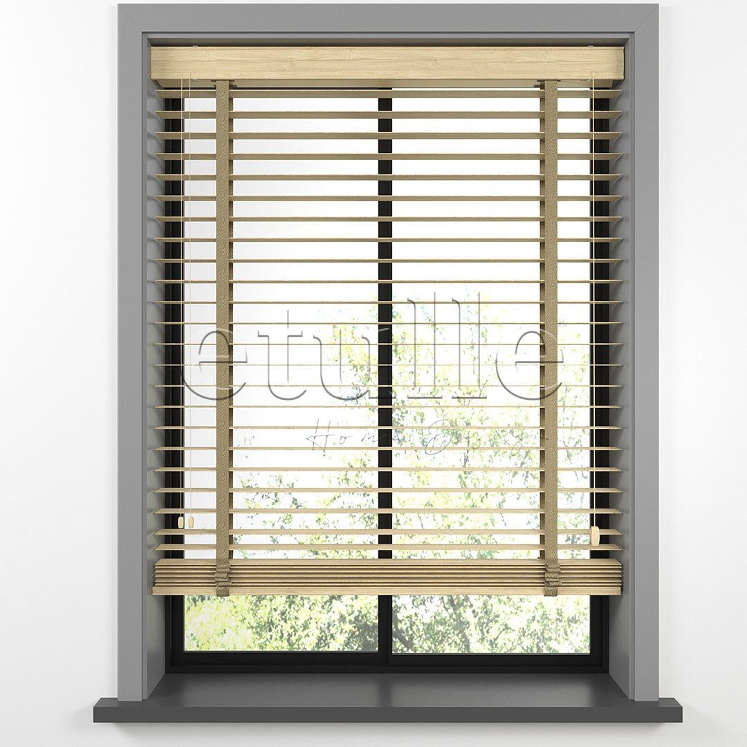 50 MM BAMBOO Light Oak Ahşap Jaluzi