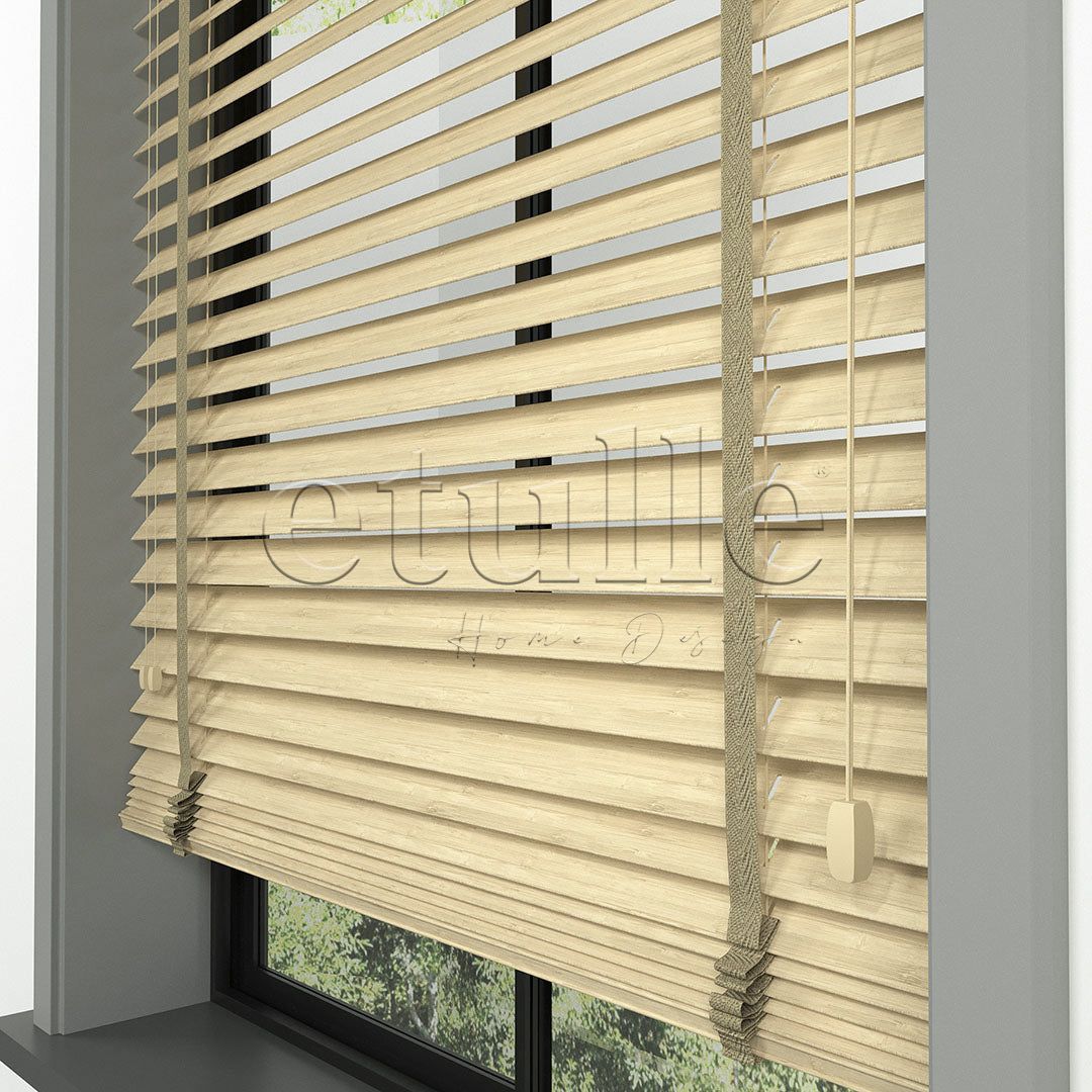 50 MM BAMBOO Light Oak Ahşap Jaluzi