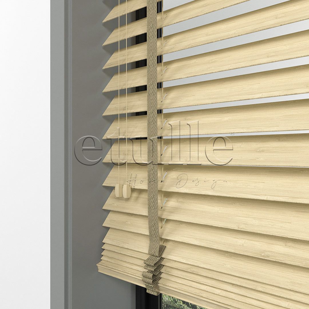 50 MM BAMBOO Light Oak Ahşap Jaluzi