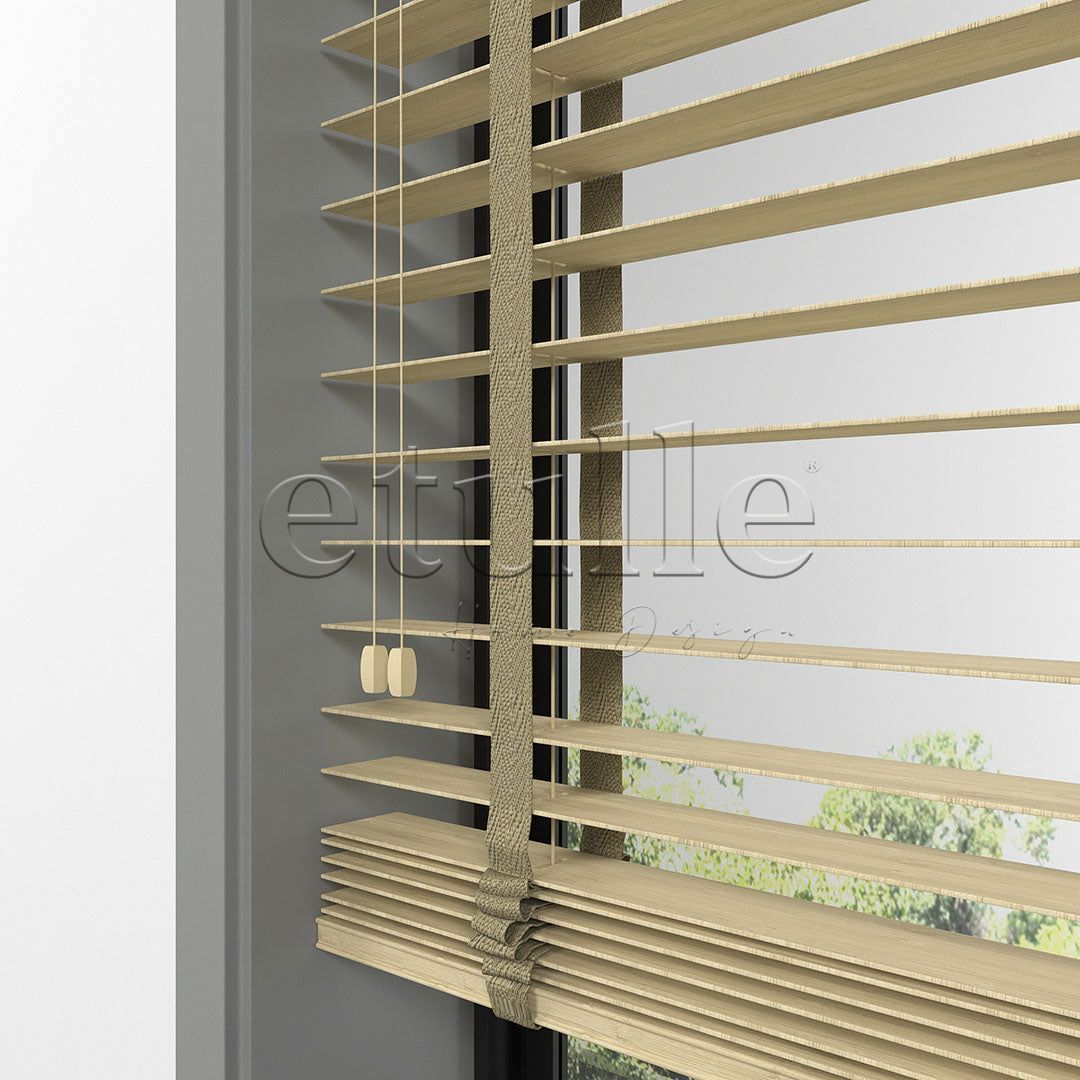 50 MM BAMBOO Light Oak Ahşap Jaluzi
