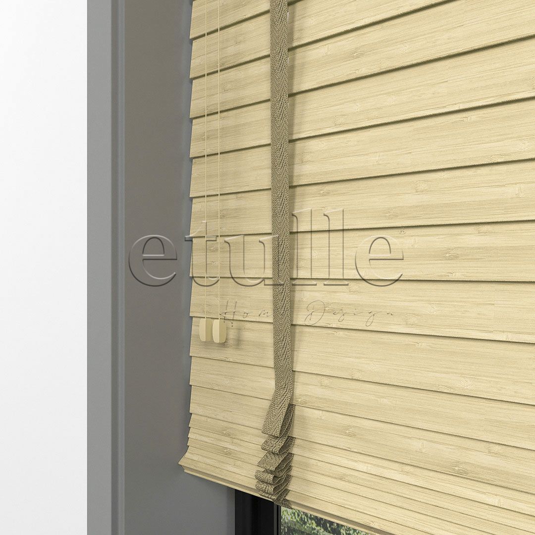 50 MM BAMBOO Light Oak Ahşap Jaluzi