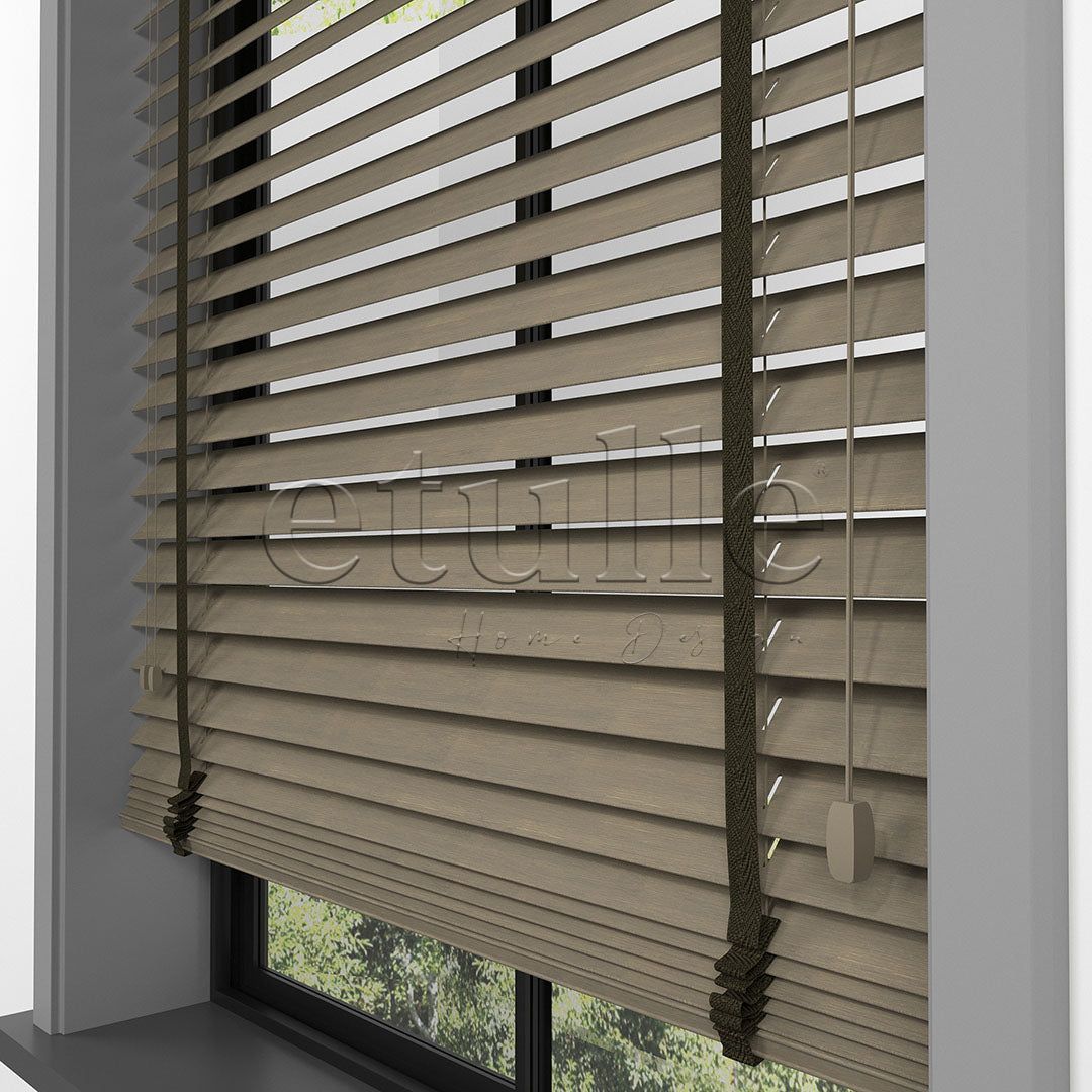50 MM BAMBOO Smoke Gri Ahşap Jaluzi