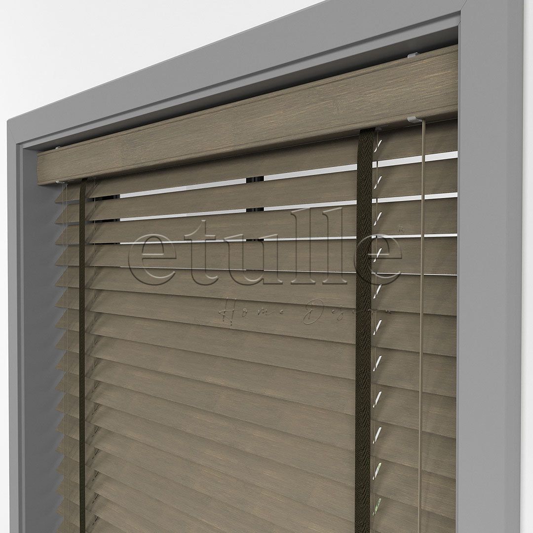 50 MM BAMBOO Smoke Gri Ahşap Jaluzi