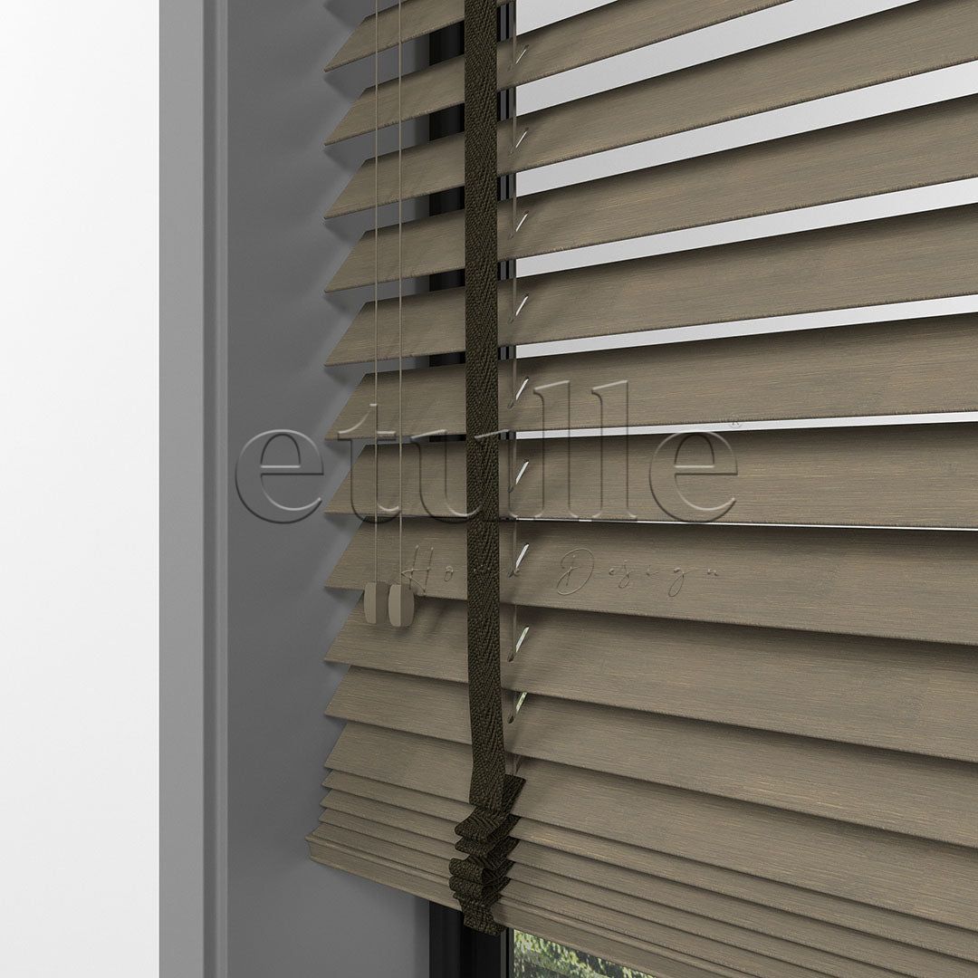 50 MM BAMBOO Smoke Gri Ahşap Jaluzi
