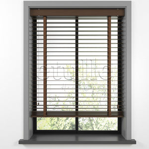 50 MM BASSWOOD Ceviz Walnut Ahşap Jaluzi