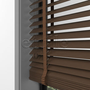 50 MM BASSWOOD Ceviz Walnut Ahşap Jaluzi