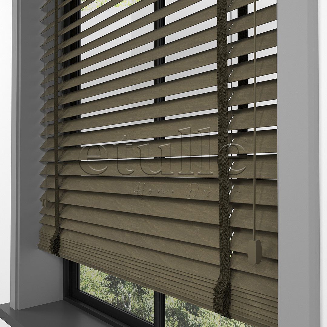 50 MM BASSWOOD Chestnut Ahşap Jaluzi
