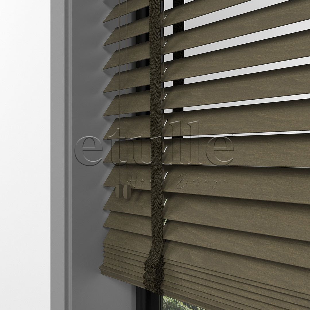 50 MM BASSWOOD Chestnut Ahşap Jaluzi