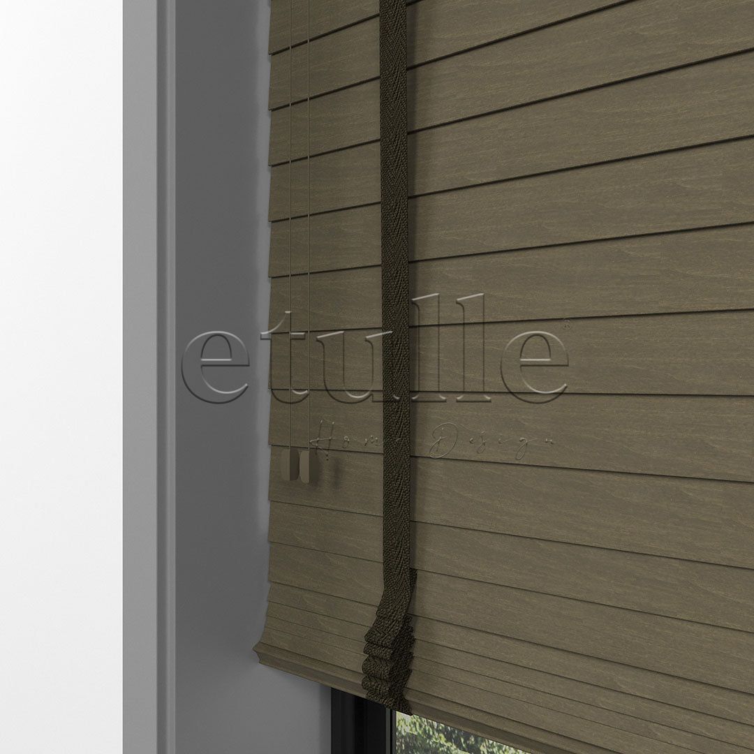 50 MM BASSWOOD Chestnut Ahşap Jaluzi