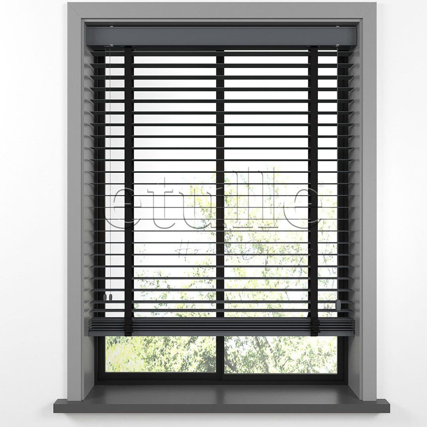 50 MM BASSWOOD Füme Ahşap Jaluzi