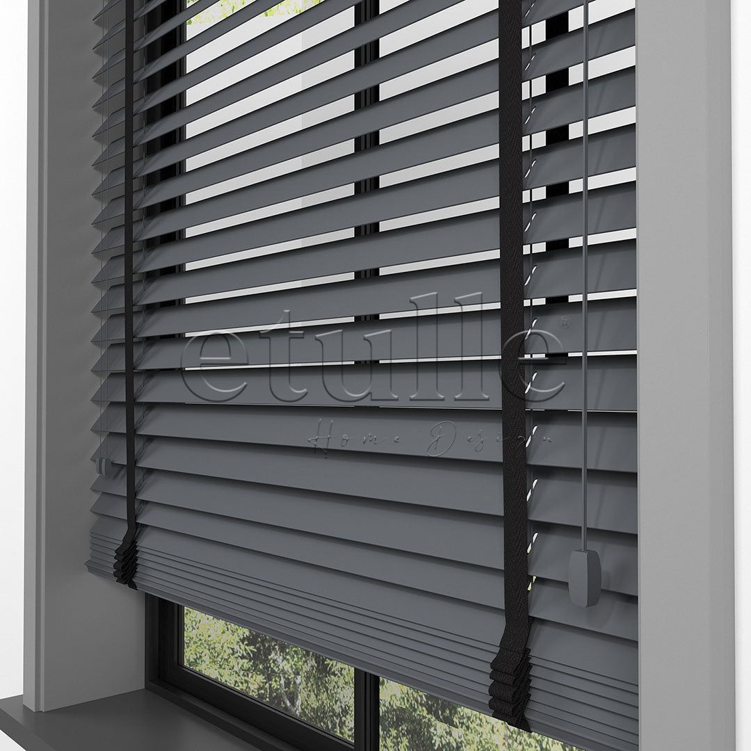 50 MM BASSWOOD Füme Ahşap Jaluzi