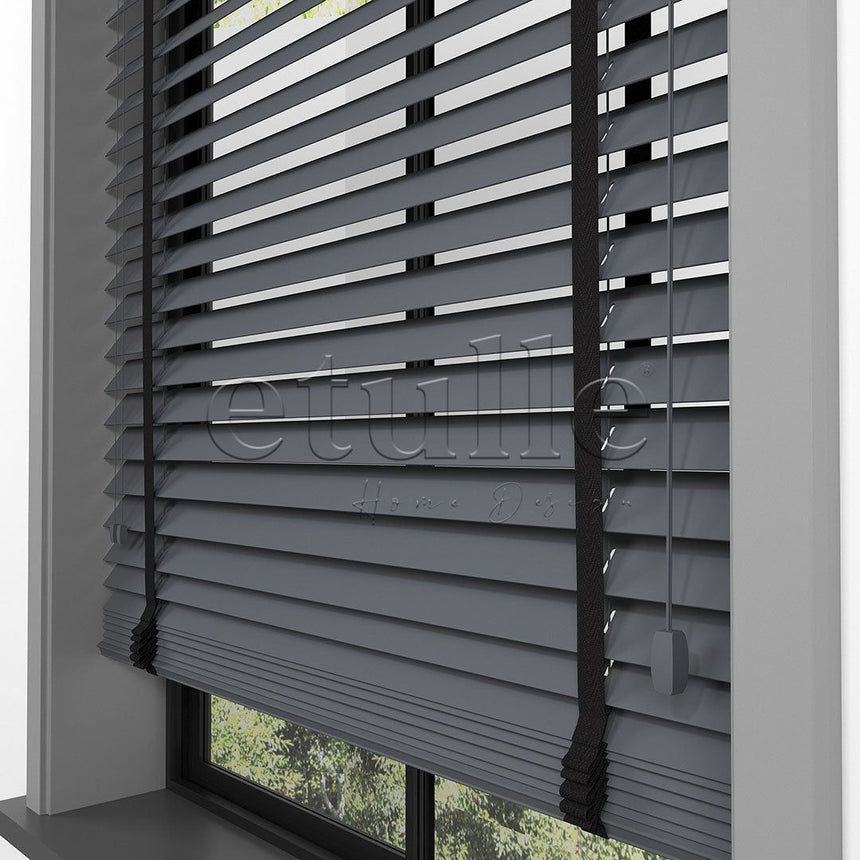 50 MM BASSWOOD Füme Ahşap Jaluzi