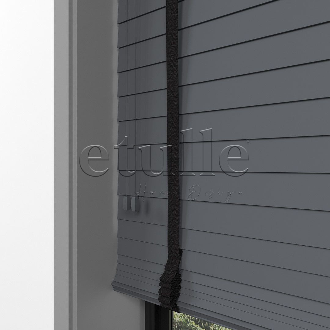 50 MM BASSWOOD Füme Ahşap Jaluzi