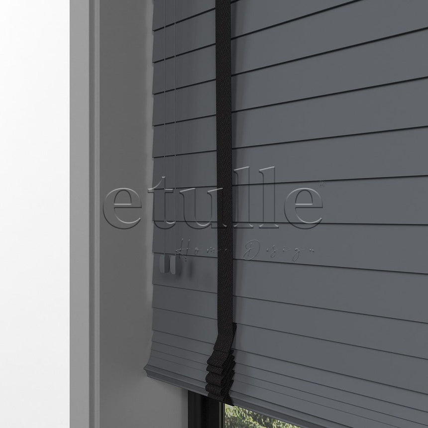 50 MM BASSWOOD Füme Ahşap Jaluzi