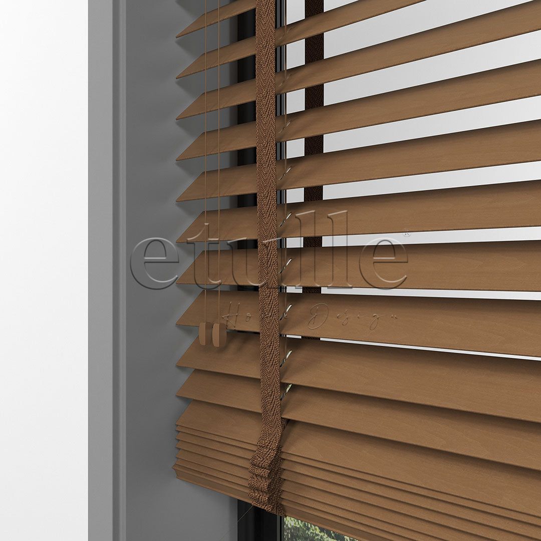 50 MM BASSWOOD Golden Oak Ahşap Jaluzi